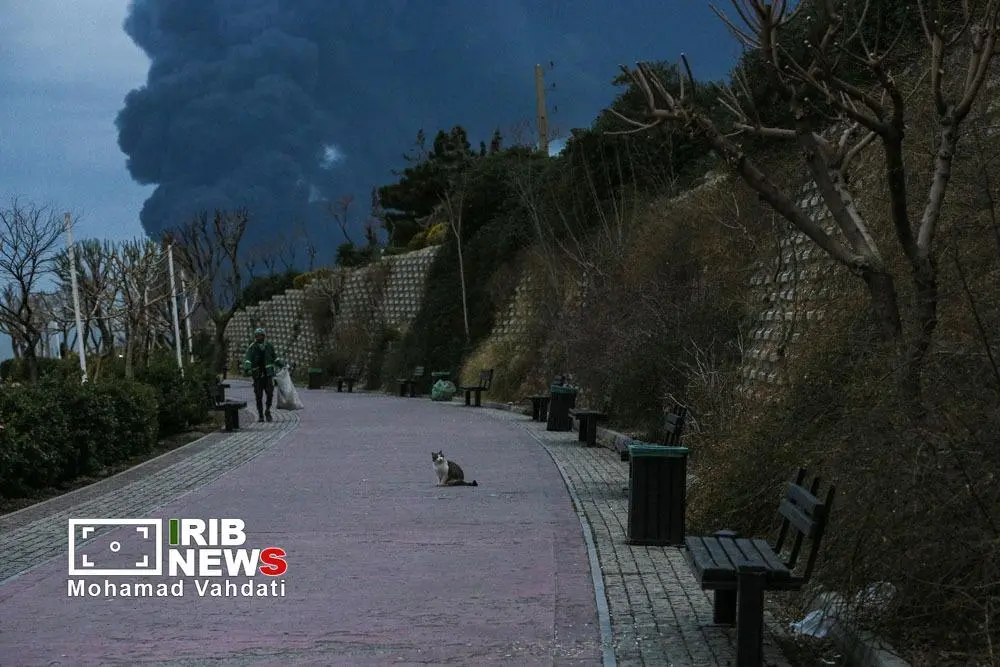 تصاویر تازه و آخرالزمانی از انبار نفت شهران