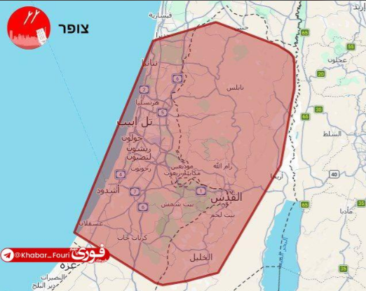 عکس/حملات موشکی ایران به فلسطین اشغالی