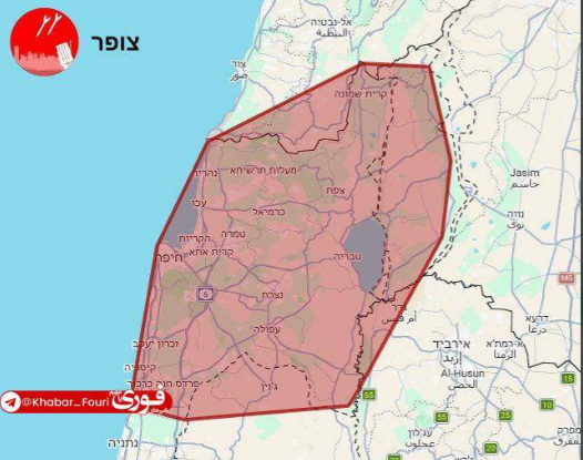 عکس/هشدار شلیک موشک به شمال اراضی اشغالی صادر شد