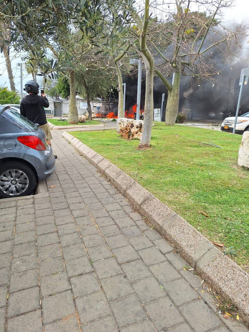 عکس/آثار حمله موشکی اخیر به سرزمین‌های اشغالی