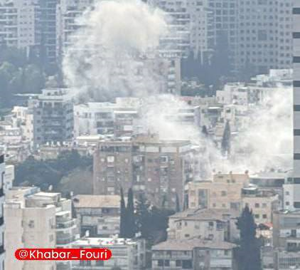 عکس/بمباران موشکی در تل‌آویو