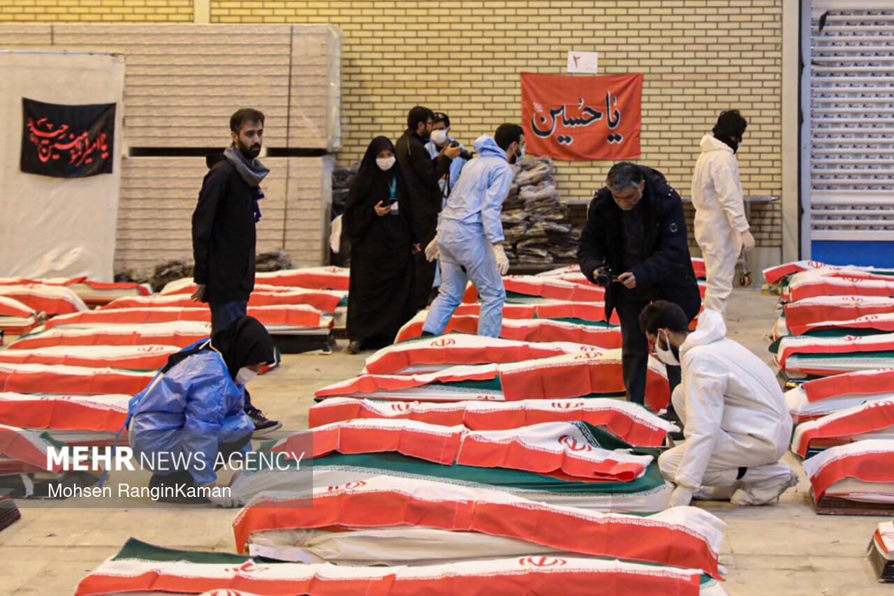 تصاویری دردناک از پیکر‌های شهدای ناو دنا