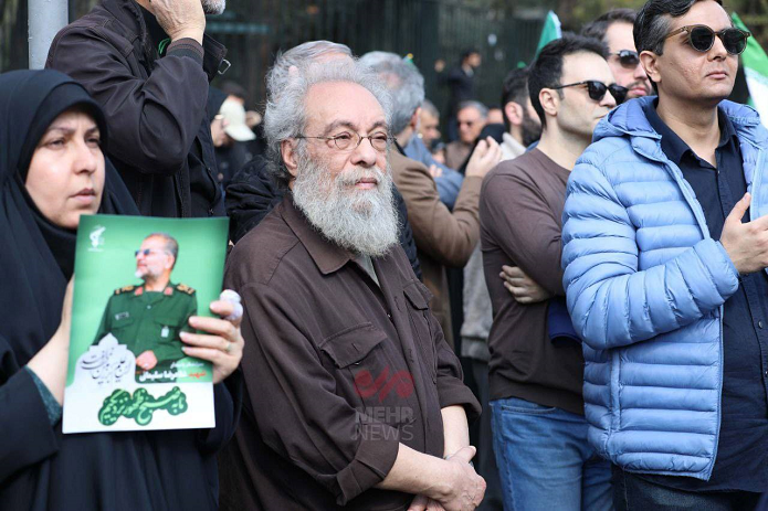 عکس/مسعود فراستی در مراسم علی لاریجانی