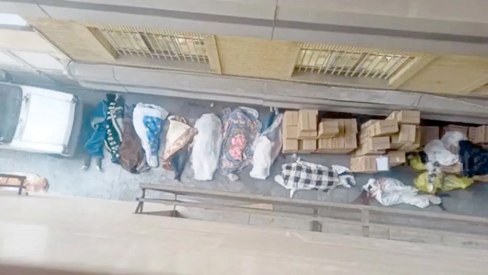 پیکرهای پیچیده در پتو در بیمارستان الغدیر پیکرهای پیچیده در پتو در بیمارستان الغدیر