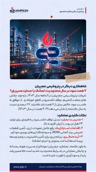 شاهکاری دیگر در پتروشیمی جم پیلن شاهکاری دیگر در پتروشیمی جم پیلن
