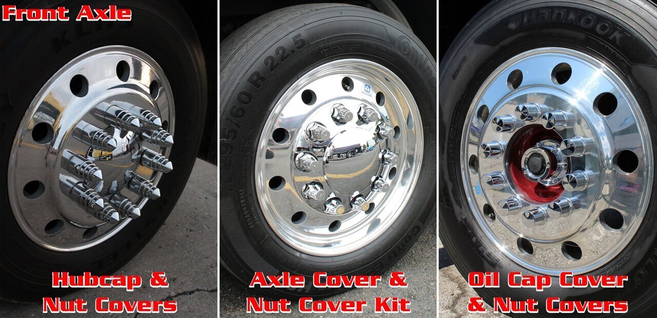 میخهای کرومی روی چرخ کامیون میخهای کرومی روی چرخ کامیون