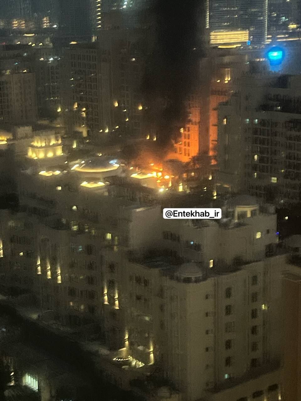 تصویری از حمله سپاه به پایگاه آمریکا در دوبی