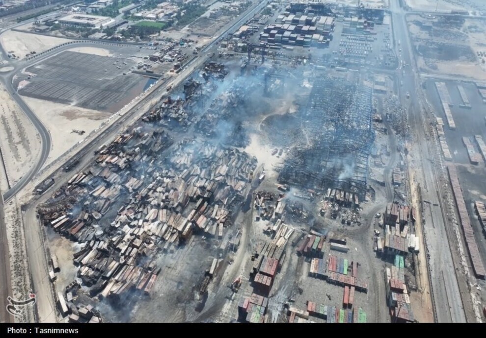 آتش سوزی بندر رجایی