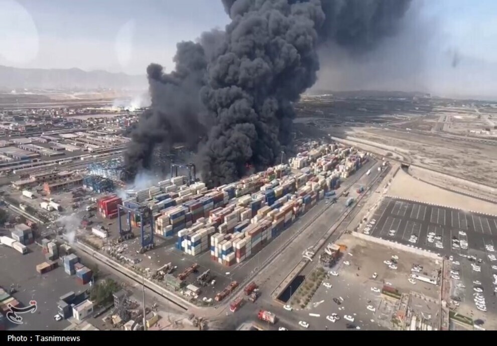 آتش سوزی بندر رجایی