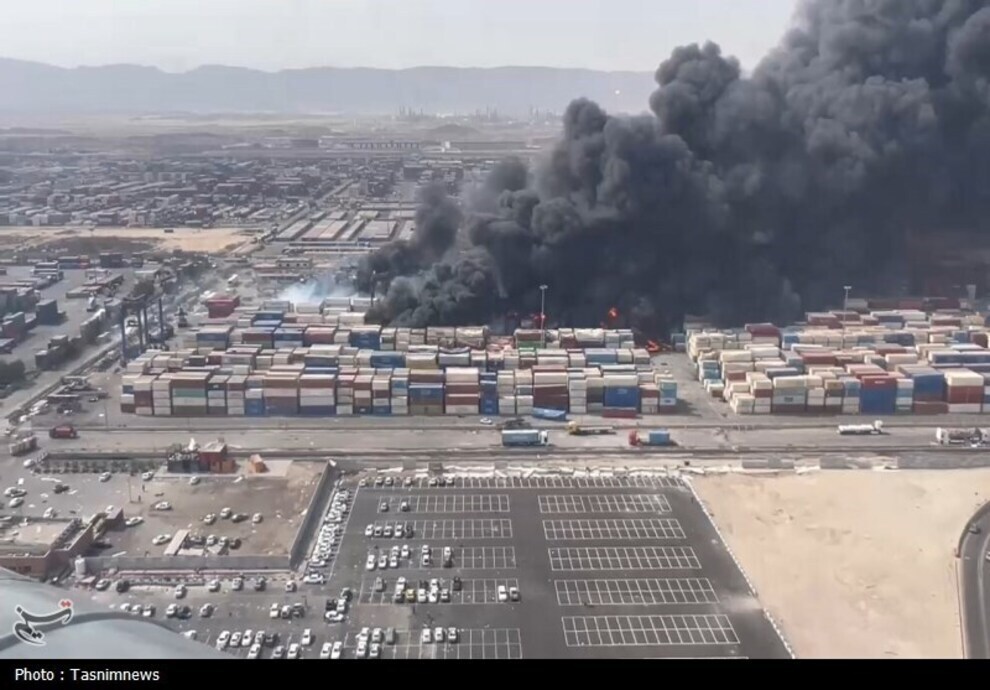 آتش سوزی بندر رجایی