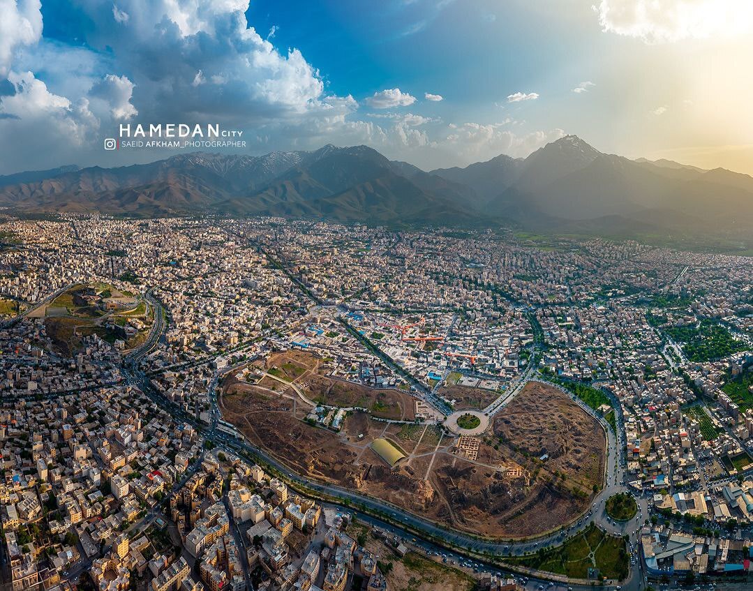 همدان از فراز آسمان
