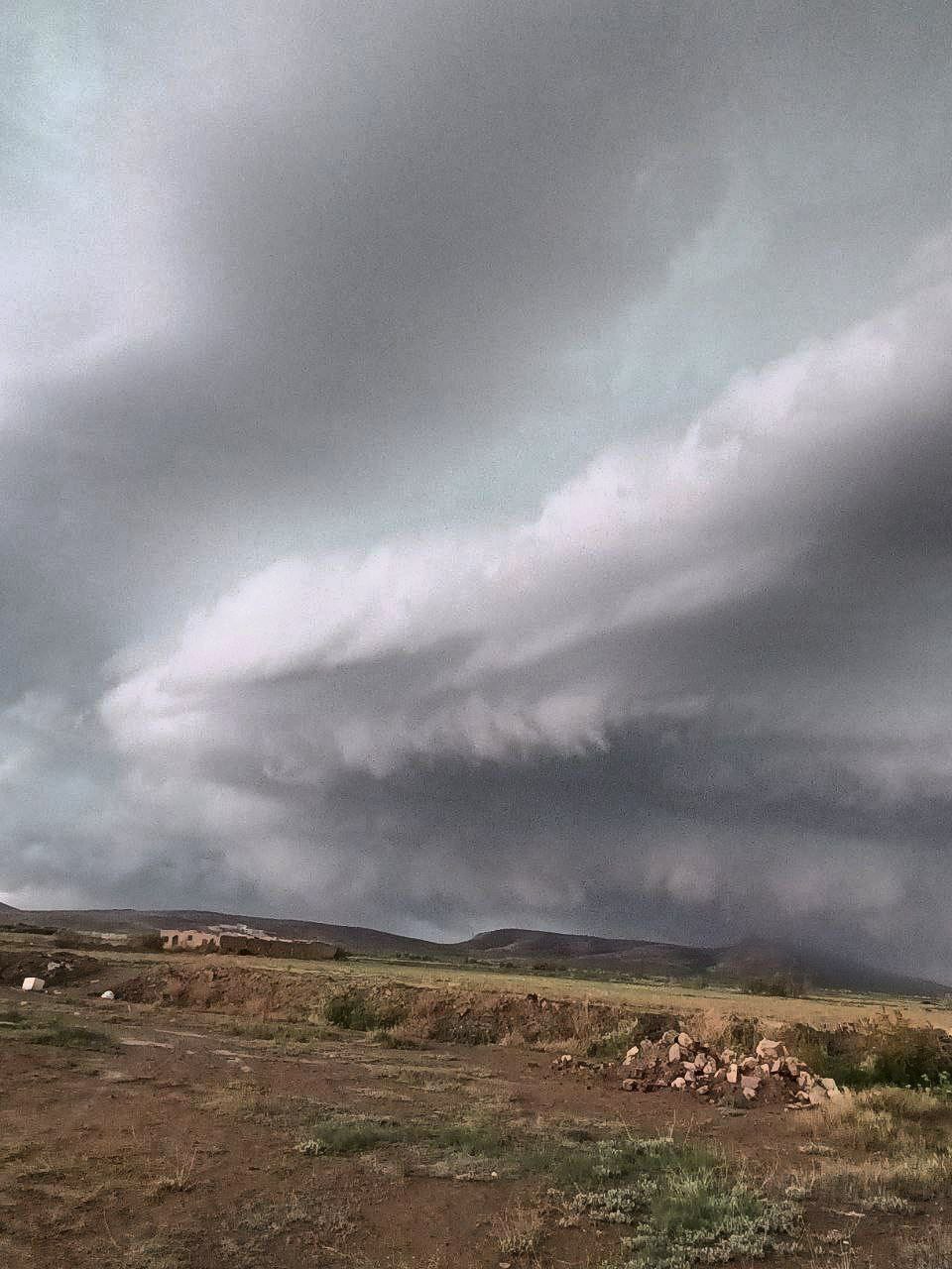 بارش تگرگ در مهاباد