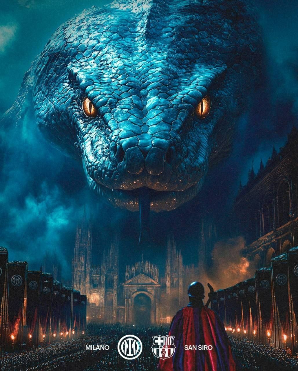 پوستر باشگاه اینتر برای تقابل با بارسلونا پوستر باشگاه اینتر برای تقابل با بارسلونا