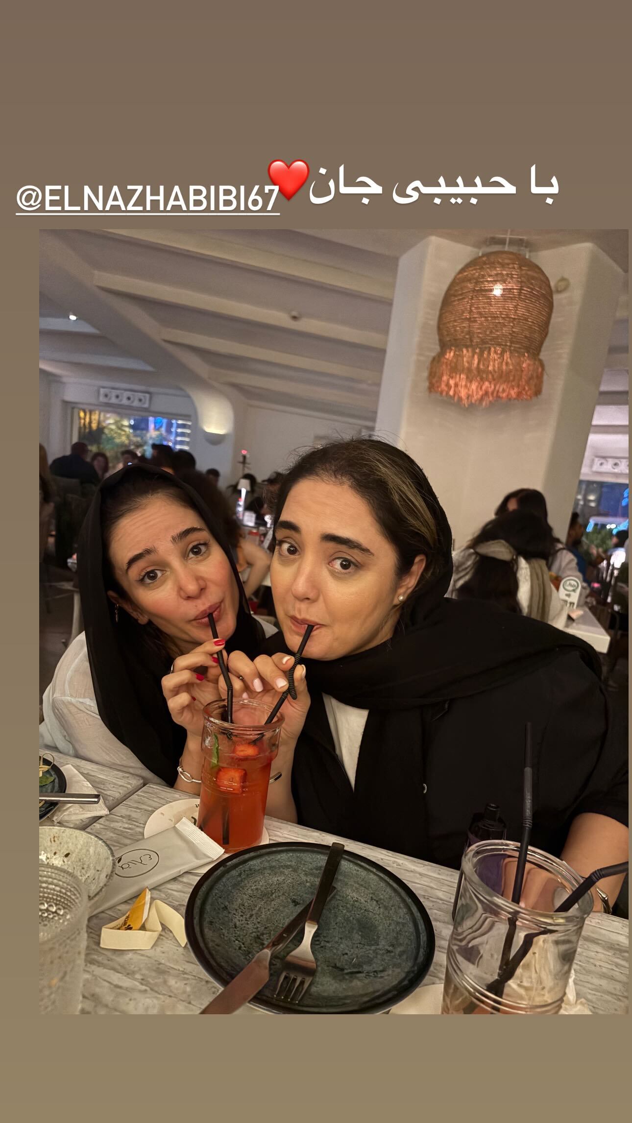 نرگس محمدی در کنار الناز حبیبی