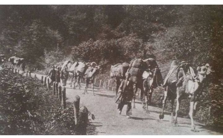 کاروانی در جاده رشت به منجیل
