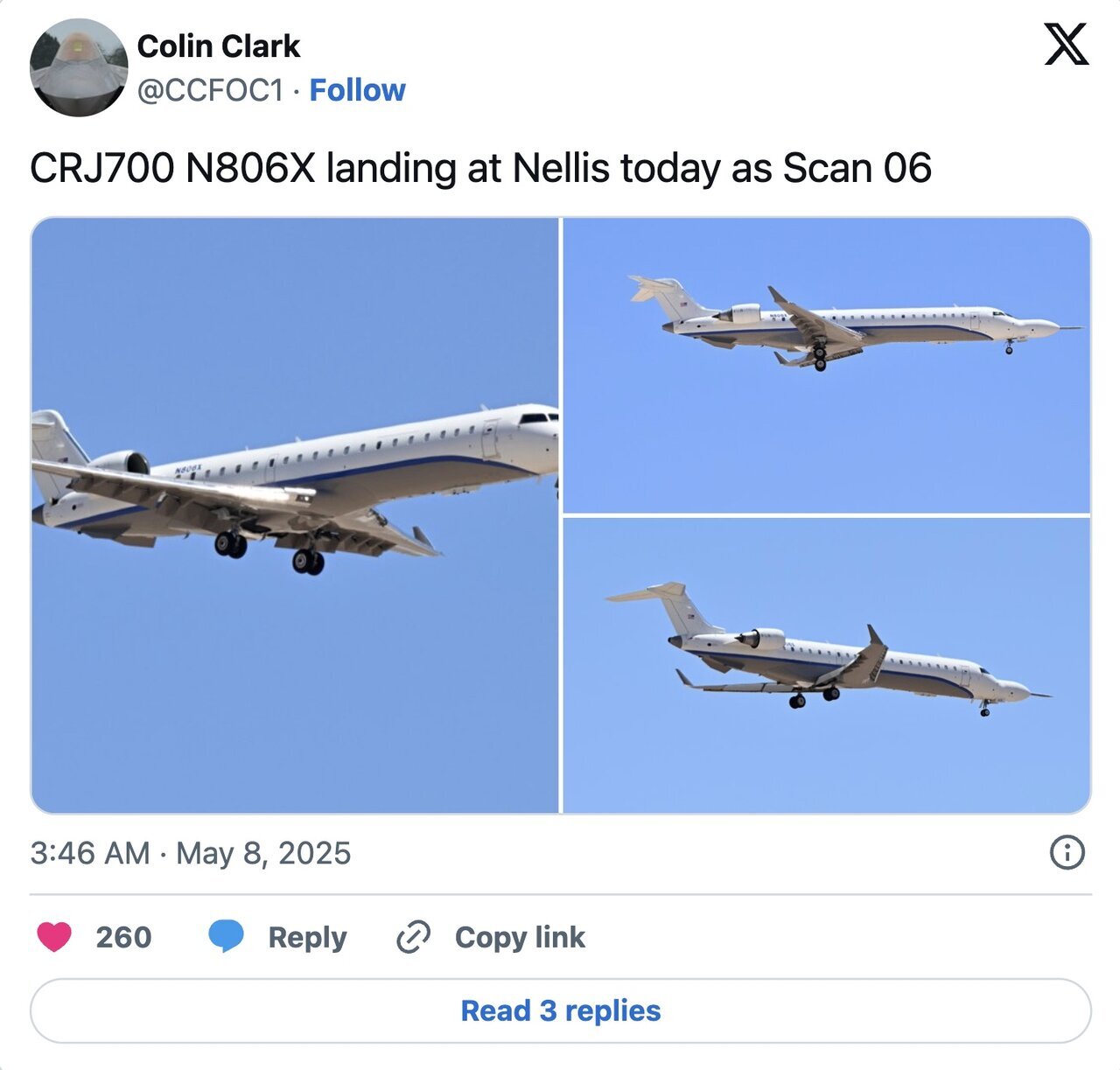 موشک AIM-۲۶۰ در آسمان