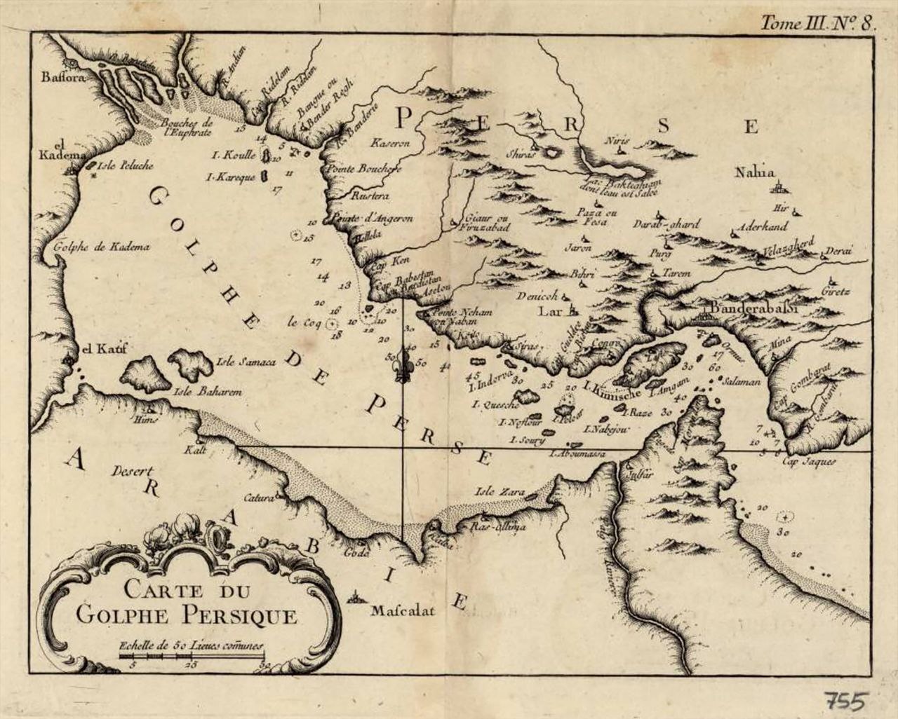 نقشه تاریخی از خلیج فارس