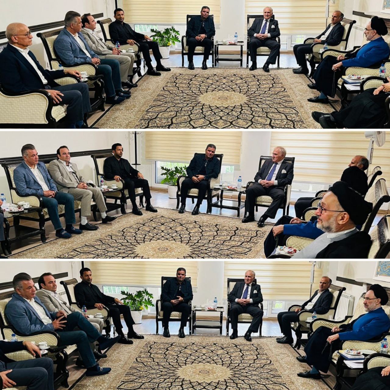 دیدار پیشکسوتان فوتبال با محمد خاتمی