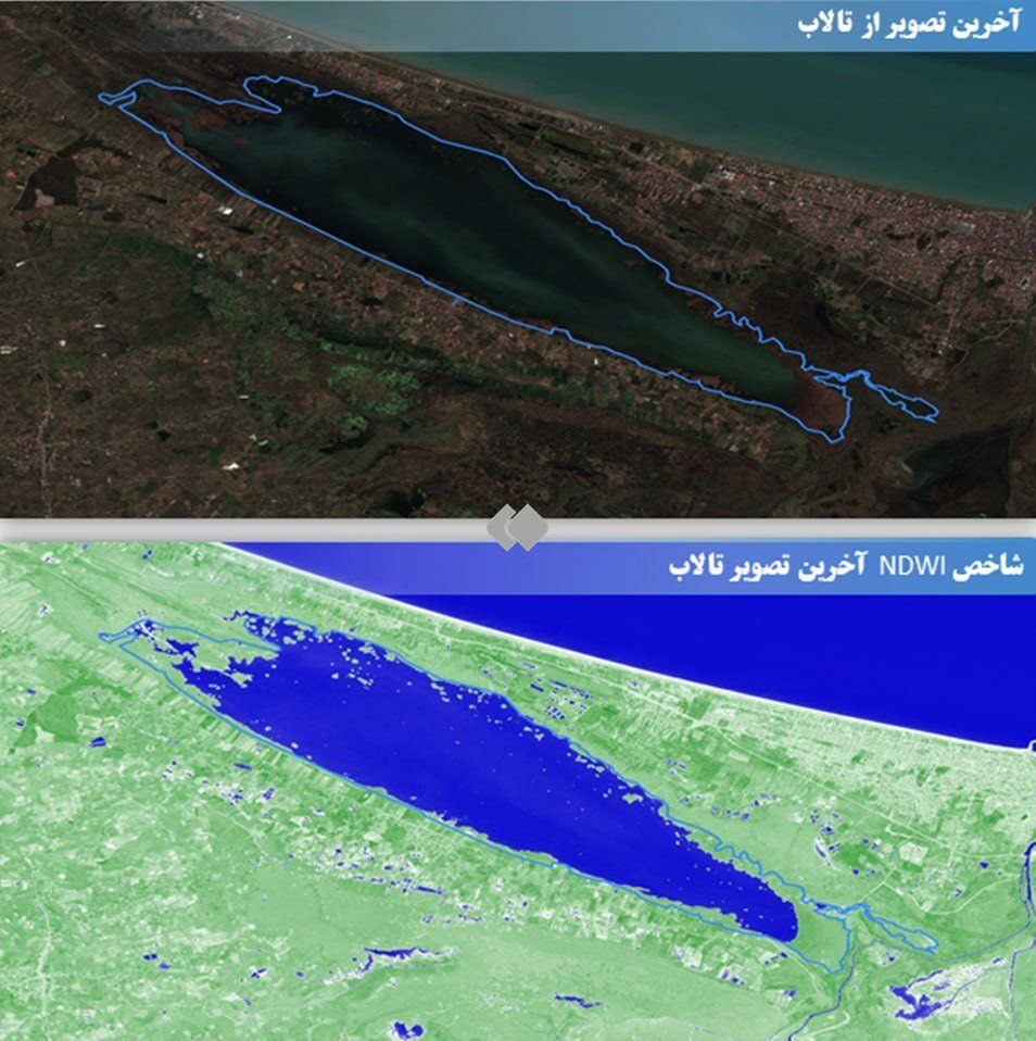 تصویر حال‌خوب‌کنی که از تالاب انزلی منتشر شد