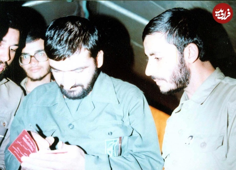 شهید همت کنار محسن رضایی