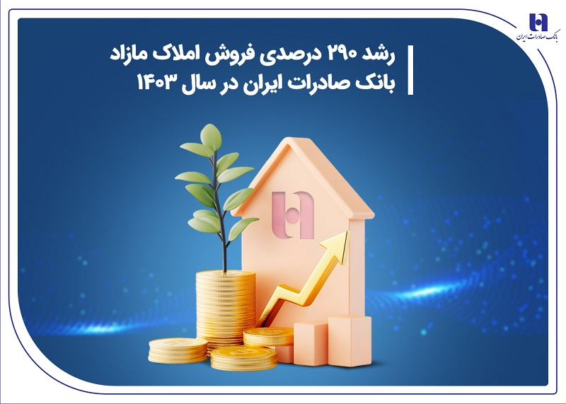رشد ۲۹۰ درصدی فروش املاک مازاد بانک صادرات ایران در سال ۱۴۰۳ رشد ۲۹۰ درصدی فروش املاک مازاد بانک صادرات ایران در سال ۱۴۰۳