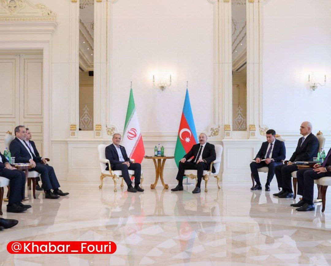 عکس/ استقبال رسمی الهام علی اف از مسعود پزشکیان