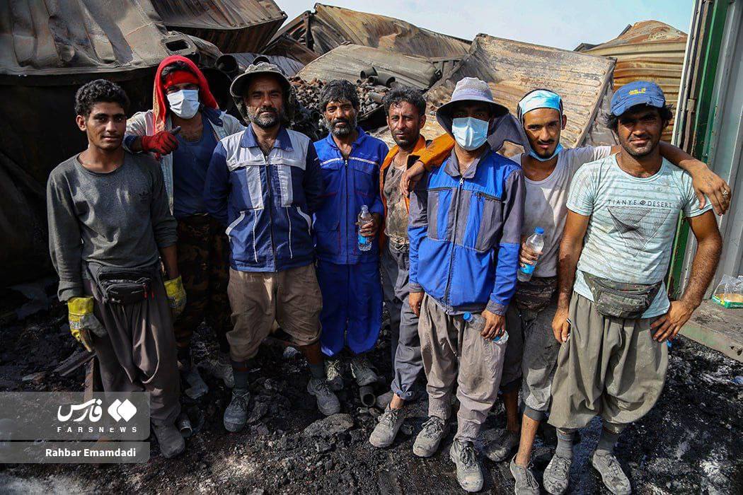 بندر رجایی یک ماه بعد از انفجار