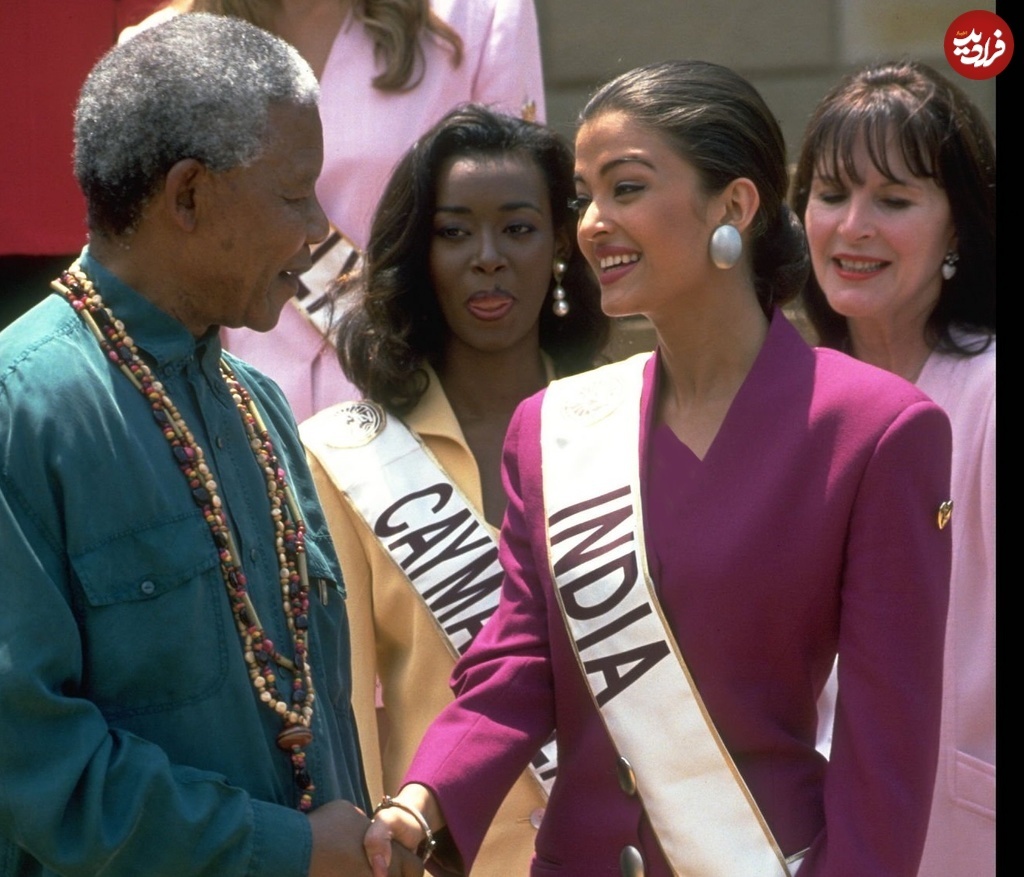 دیدار آیشواریا با نلسون ماندلا