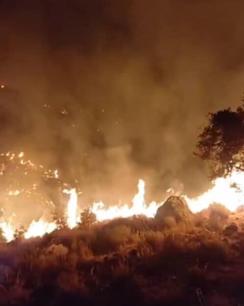 آتش‌سوزی در شب