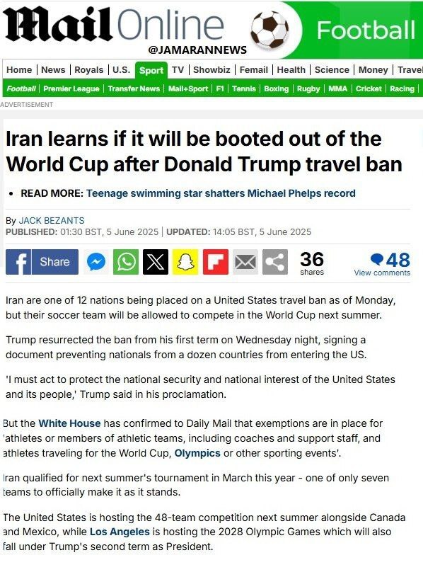 تیم ملی ایران از جام جهانی آمریکا حذف شد؟