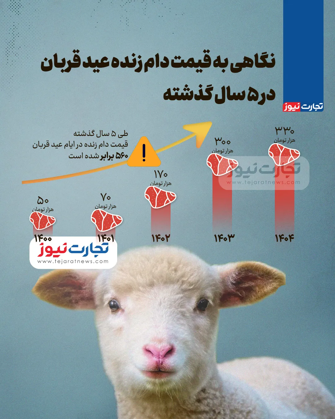 نمودار قیمت دام زنده