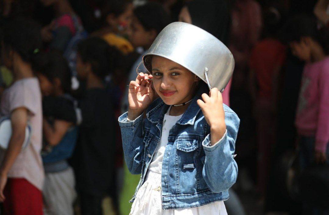 مردم غزه در صف غذا