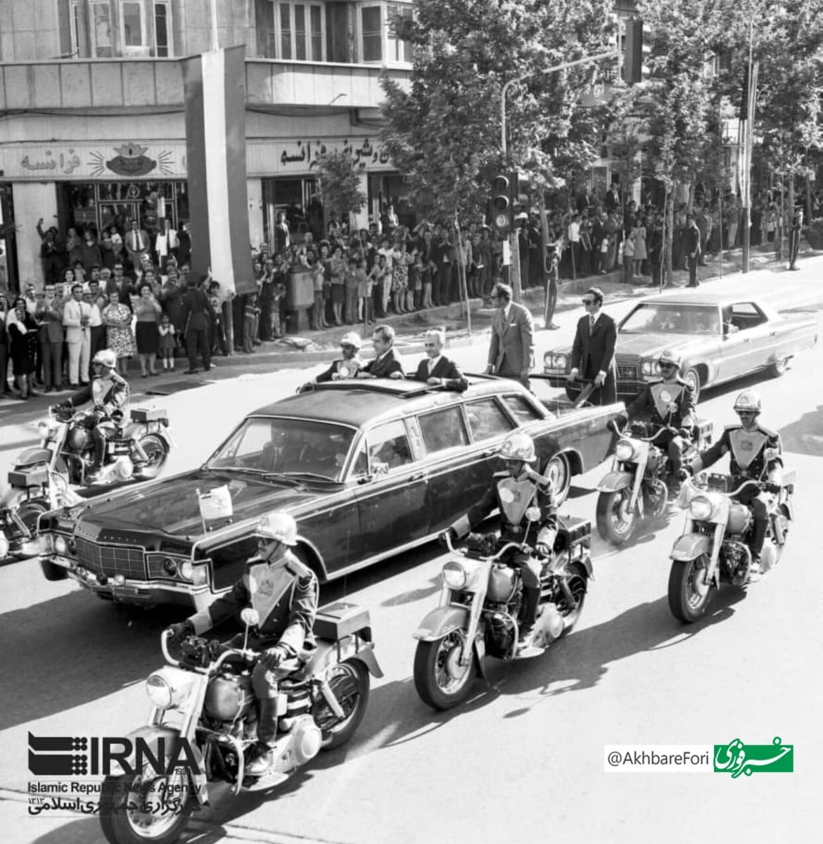 ریچارد نیکسون رئیس‌جمهور امریکا در تهران