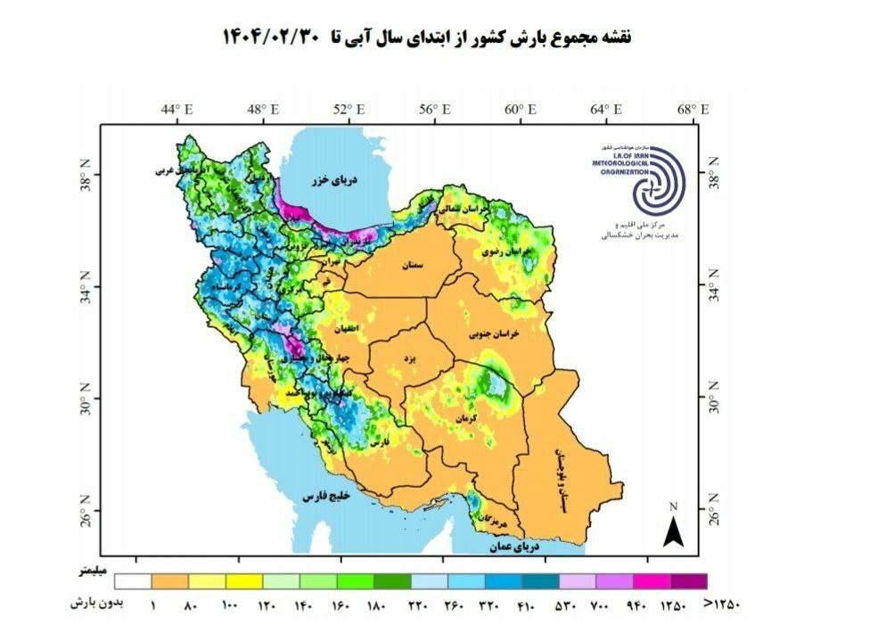 نقشه خشکسالی ایران
