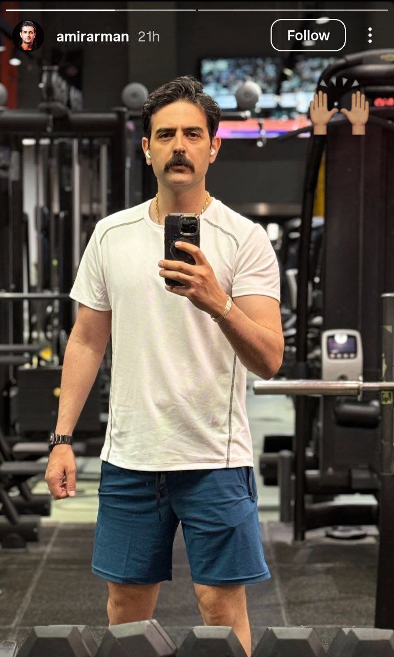 امیرحسین آرمان با سبیل