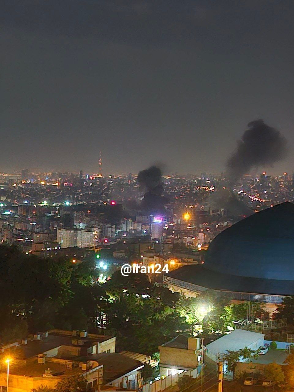 چندین نقطه ازتهران هدف پرتابه‌های دشمن