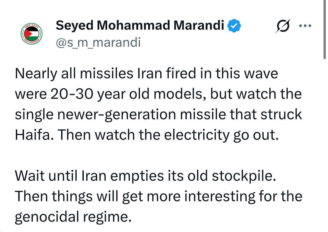 توییت محمد مرندی