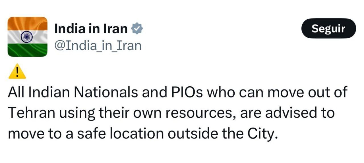 درخواست سفارت هند از شهروندان اش در ایران