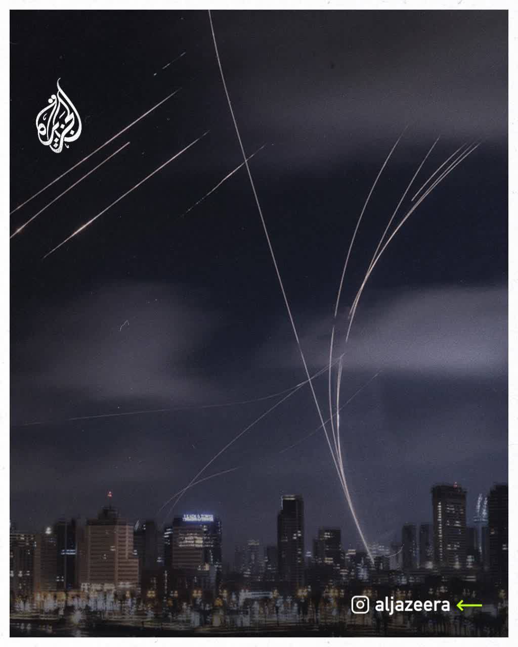 موشک سجیل در آسمان تل آویو