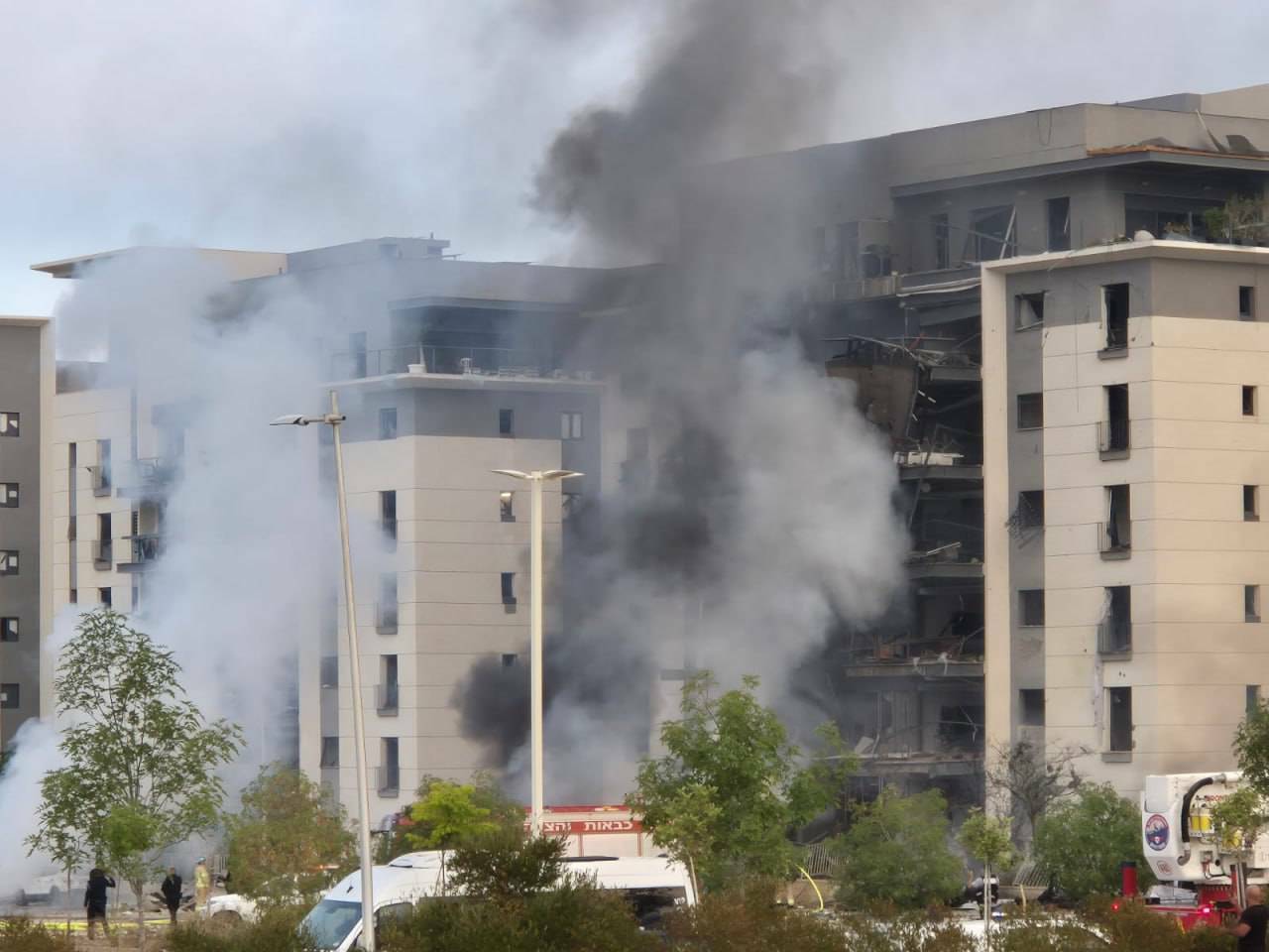 حیفا بعد از اصابت موشک‌های ایرانی