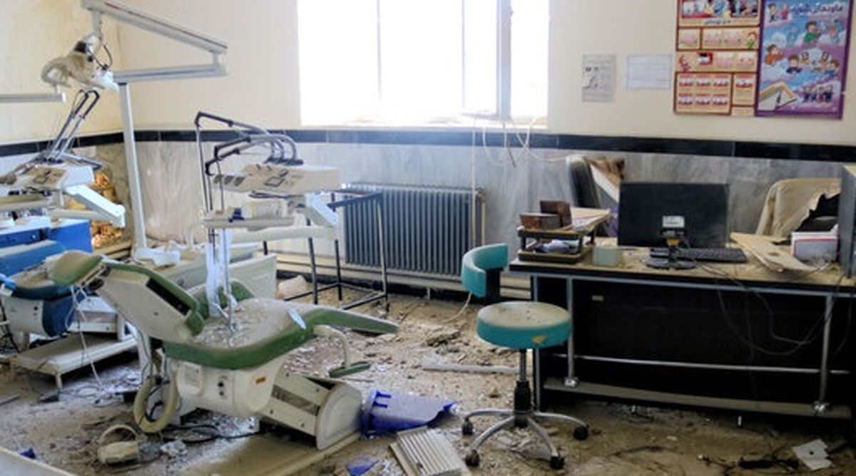 وضعیت مرکز جامع سلامت کرمانشاه در حمله اسرائیل تخریب کامل مرکز جامع سلامت کرمانشاه در حمله اسرائیل