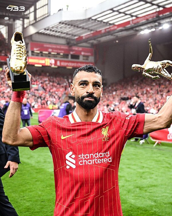 محمد صلاح در مراسم کفش طلا