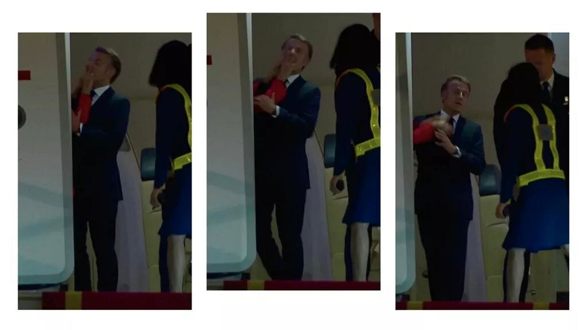 نخستین واکنش مکرون به مشتی که از همسرش خورد