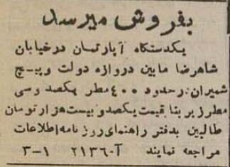قیمت ملک در تهران، پس از جنگ جهانی دوم