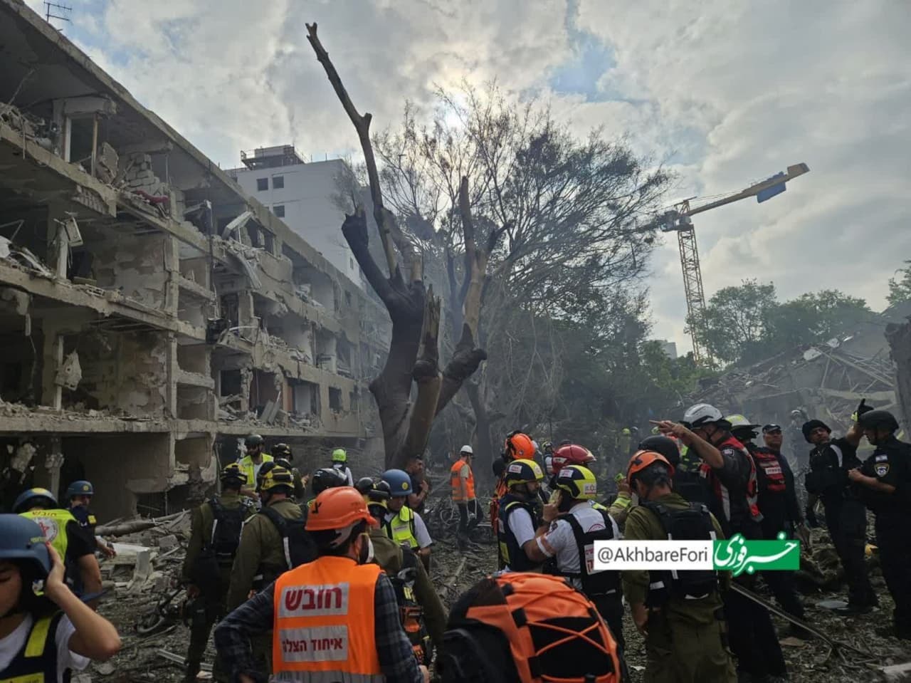 ویرانی گسترده در تل‌آویو