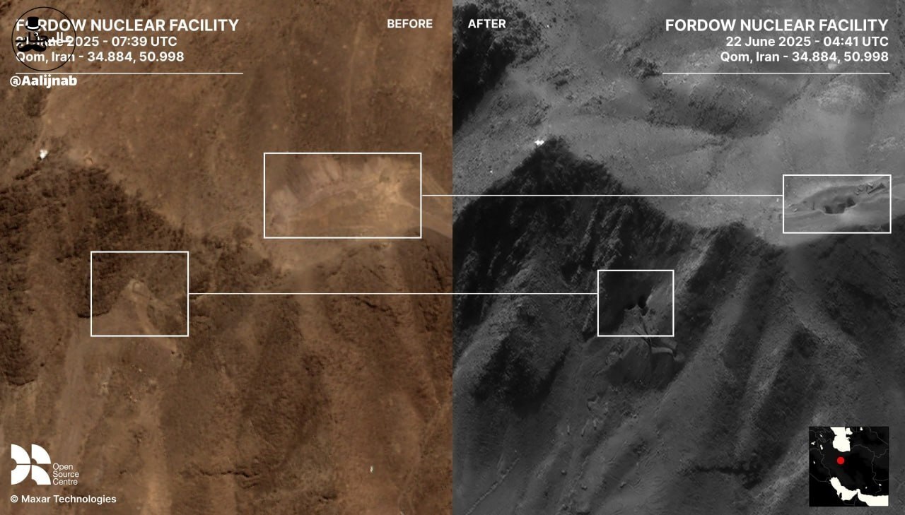 سایت فردو پس از حمله آمریکا