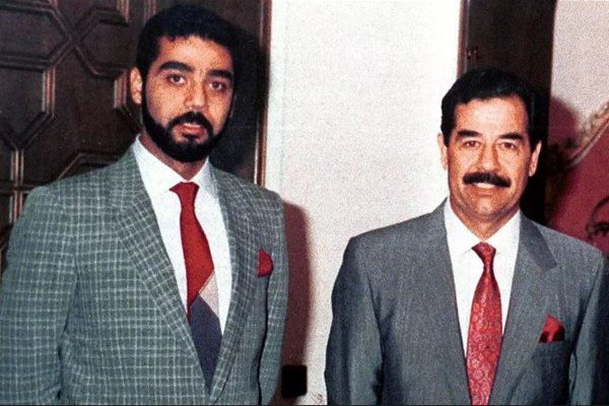 صدام حسین و پسرش
