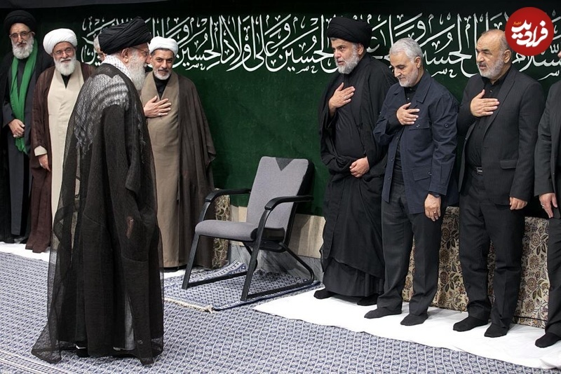 حاج قاسم و سردار سلامی در مراسم شام غریبان