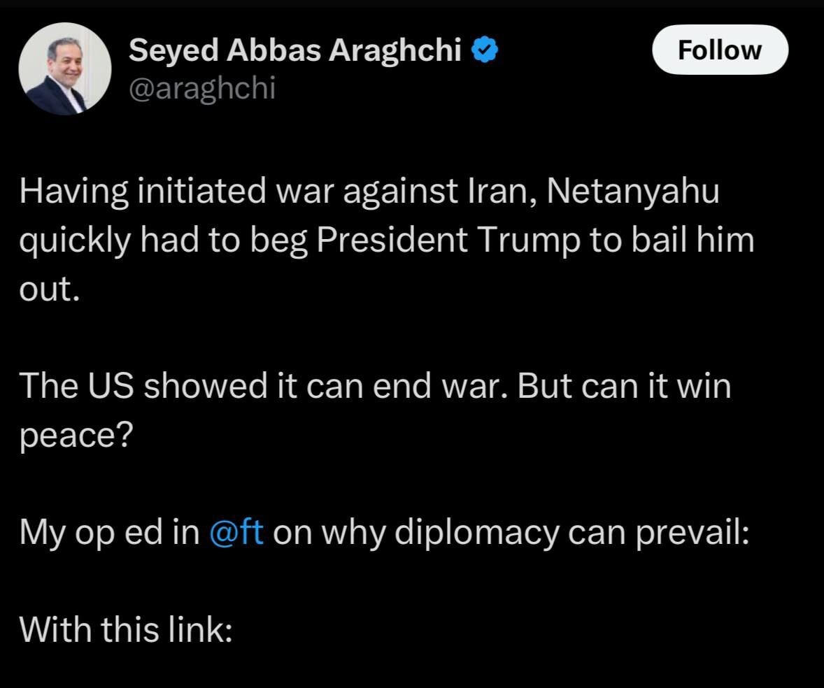 توییت عباس عراقچی