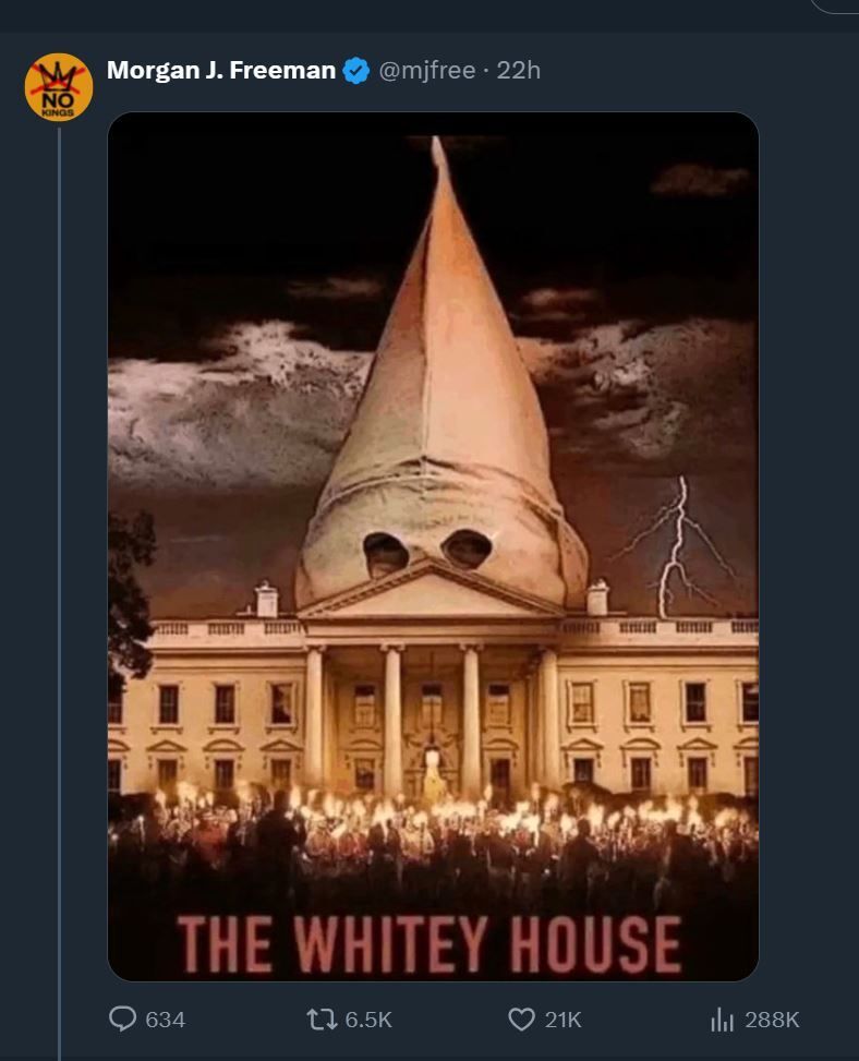 عکس/ حمله مورگان فری‌من به ترامپ